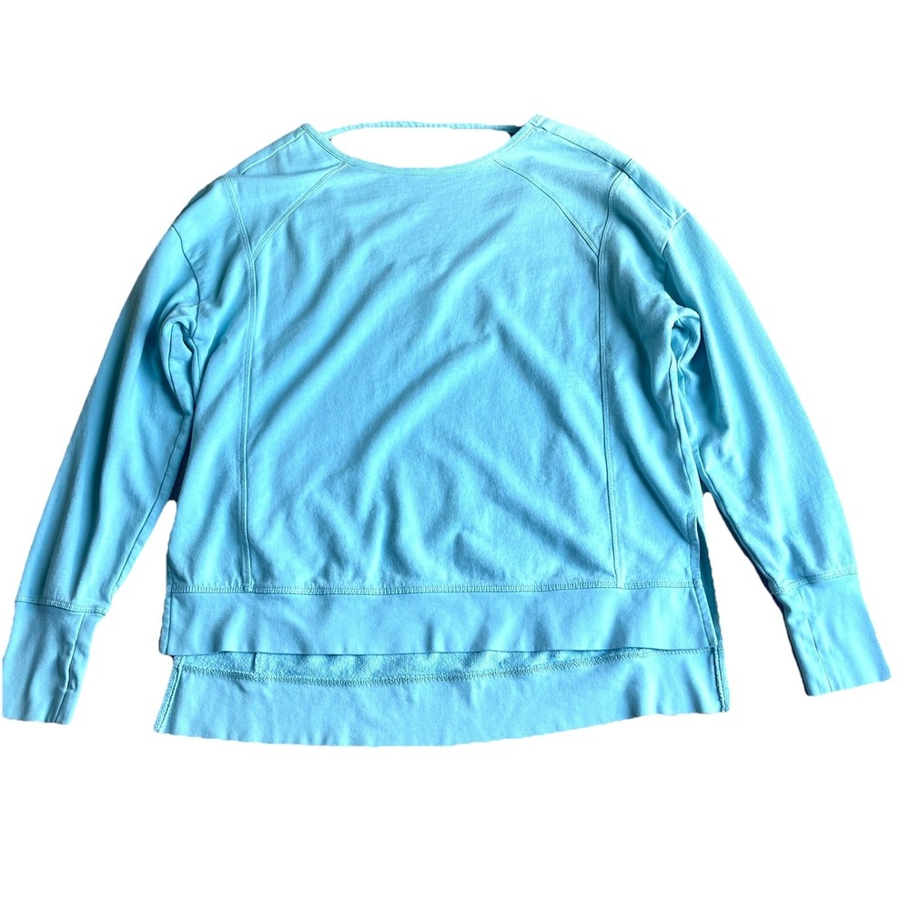Sweaty Betty Yoga High Low Long Sleeve Top Medium Blue Lightweight Sweatshirt